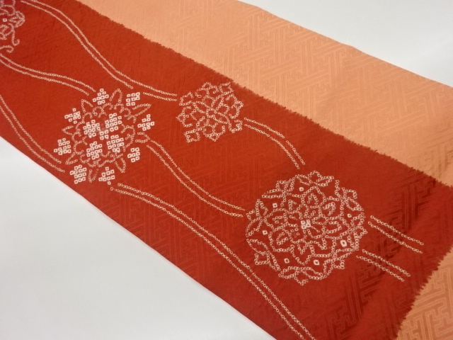JAPANESE NAGOYA OBI / SHIBORI / TATEWAKU PATTERN